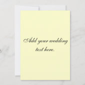 Ivory Blue Damask Wedding Invitation met Monogram Kaart (Achterkant)