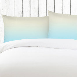 Ivory Blue Ombre gradiënt Kussensloop