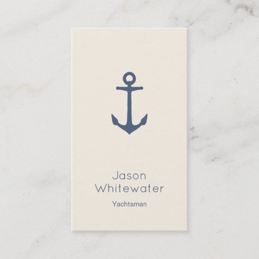 Ivory Blue, Visitekaartje met schrijfstijl (Voorkant)