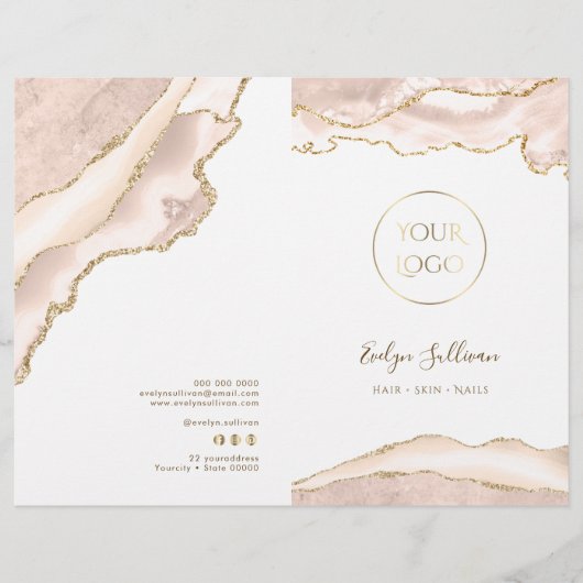 Ivory Blush Agaat Service Menu Brochure (Voorkant)