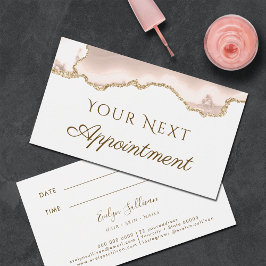 Ivory Blush Agate Appointment Card Visitekaartje