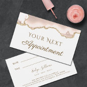 Ivory Blush Agate Appointment Card Visitekaartje