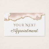 Ivory Blush Agate Appointment Card Visitekaartje (Voorkant)
