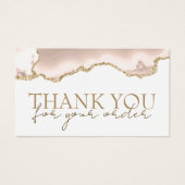 Ivory blush agate dank je korting visitekaartje (Voorkant)