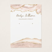 Ivory blush agate juwelenkaart visitekaartje (Voorkant)
