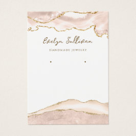 Ivory blush agate juwelenkaart visitekaartje
