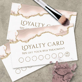 Ivory Blush agate loyalty-kaart Visitekaartje