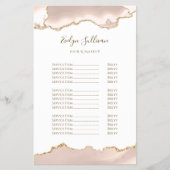 Ivory blush agate price list flyer (Voorkant)