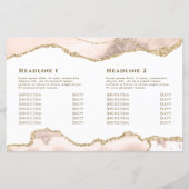 Ivory blush agate tweeledige brochure (Achterkant)