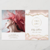 Ivory blush agate tweeledige brochure (Voorkant)