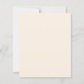 Ivory blush florals First Communion invitation (Achterkant)