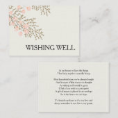 Ivory Blush Gold Bloemen Wensende goed Informatiekaartje (Voorkant / Achterkant)