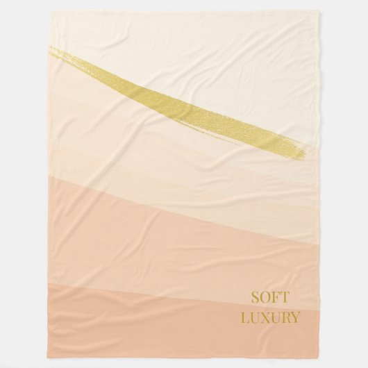 Ivory Blush Gold Fleece Blanket (Voorkant)