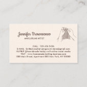 Ivory Blush Handmade Hobby Amigurumi Crochet Knit Visitekaartje (Achterkant)