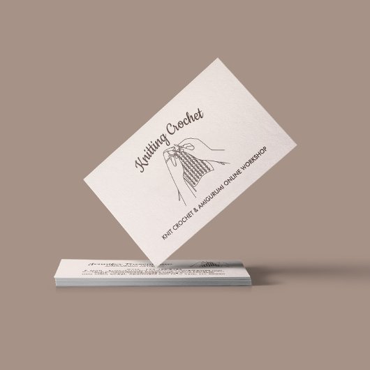Ivory Blush Handmade Hobby Amigurumi Crochet Knit Visitekaartje