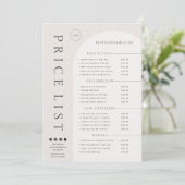 Ivory Blush Modern Price List (Staand voorkant)