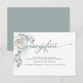 Ivory Blush Pink Cottage Flowers Kaart (Voorkant / Achterkant)