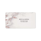 Ivory Blush Pink Floral Adres Label (Voorkant)