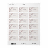 Ivory Blush Pink Floral Adres Label (Full Sheet)
