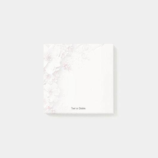 Ivory Blush Roze Bloemen Post het merkt op Post-it® Notes (Voorkant)