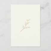 Ivory Botanical Minimalist Wedding Details Informatiekaartje (Achterkant)