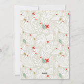 Ivory Botanical Vertical Photo Holiday Card Feestdagenkaart (Achterkant)