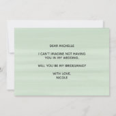 Ivory Bouquet Floral zal je mijn Bridesmaid zijn Kaart (Achterkant)