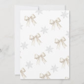 Ivory Bow Baby Its Cold Outside Winter Baby Shower Kaart (Achterkant)