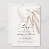 Ivory Bow Bruids Douche Uitnodiging (Voorkant)