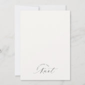 Ivory Bow Bruids Douche Uitnodiging (Achterkant)