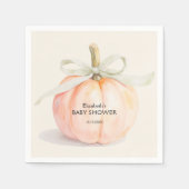 Ivory Bow Little Pumpkin Baby shower Servet (Voorkant)