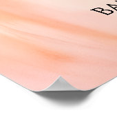 Ivory Bow Little Pumpkin Baby shower Welkom Poster (Hoek)