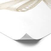 Ivory bow pearls First Holy Communion welcome Poster (Hoek)