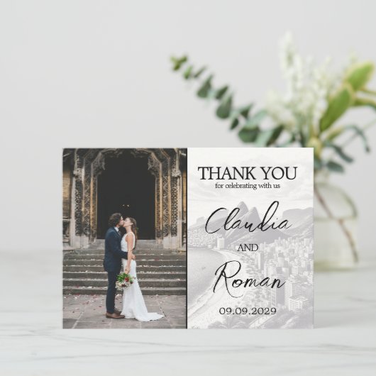 Ivory Brazil Paspoort Bedankkaart (Staand voorkant)