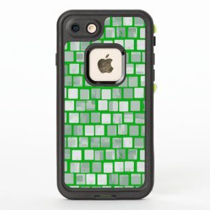 Ivory Bricks met Irish Green Outline Pattern