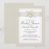 Ivory Bridal Shower-uitnodigingen Kaart (Voorkant / Achterkant)