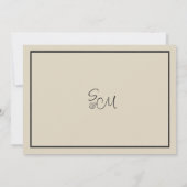 Ivory brown black wildflower winter Thank You Kaart (Achterkant)