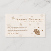Ivory Brown Bubble Housekeeper Wassen Visitekaartje (Achterkant)