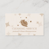 Ivory Brown Bubble Housekeeper Wassen Visitekaartje (Voorkant)