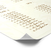 Ivory Brown Floral Pattern Seating 12 Tables Poster (Hoek)