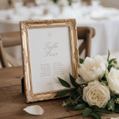 Ivory | Bruiloft Gast Tafelkaart Nummer in Script Kaart