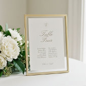 Ivory | Bruiloft Gast Tafelkaart Nummer in Script Kaart