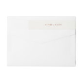 Ivory bruiloft paar retour adres label (Achterkant)