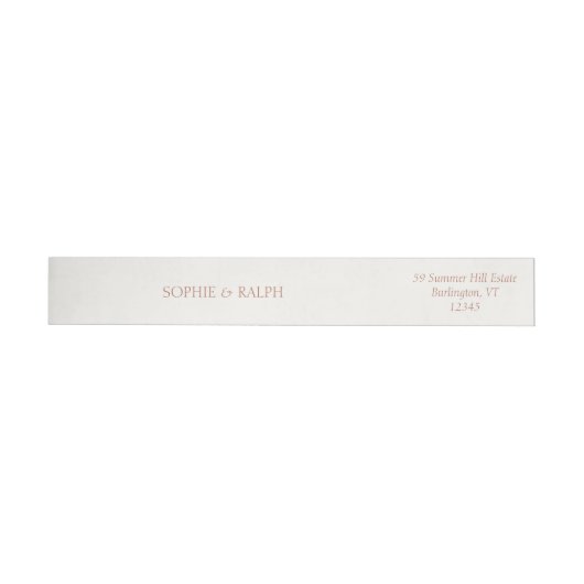 Ivory bruiloft paar retour adres label (Individueel)