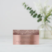 Ivory Brush Parly Copper Steel Silver Glitter VIP Visitekaartje (Staand voorkant)