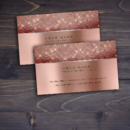 Ivory Brush Parly Copper Steel Silver Glitter VIP Visitekaartje