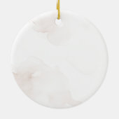 Ivory Bunny Rabbit First Christmas Keepsake Girl Keramisch Ornament (Achterkant)