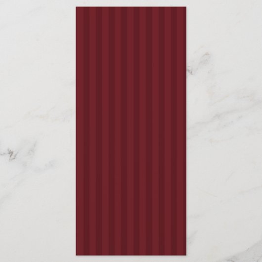 Ivory & Burgundy Elegant Stripes Retro Wedding Menu (Achterkant)