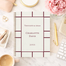 Ivory burgundy grid business