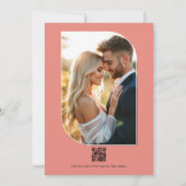 Ivory & Burnt Coral Floral Mexican Fiesta Wedding Kaart (Achterkant)